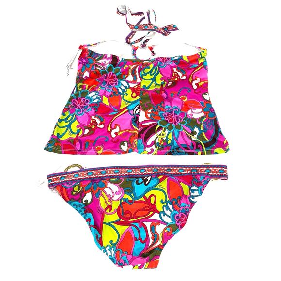 Trina Turk multicolor women’s swim tank top tankini and bikini set - Picture 8 of 12